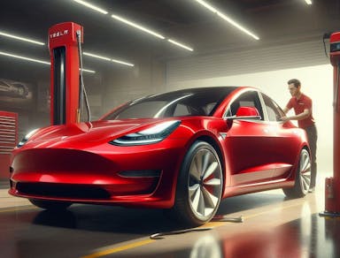 Tesla Model 3 entretien garage