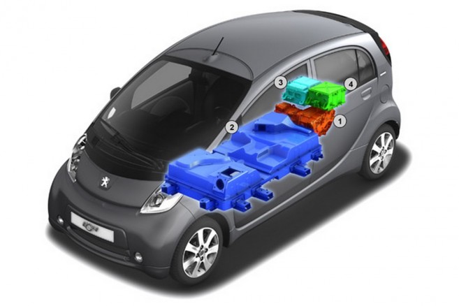 La Peugeot iOn est alimentée par une batterie lithium-ion de 16 kWh