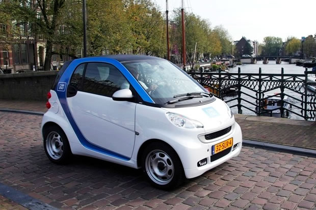 Voiture électrique Car2go à Amsterdam