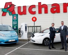 Auchan & Nissan inaugurent la première borne de recharge de leur partenariat