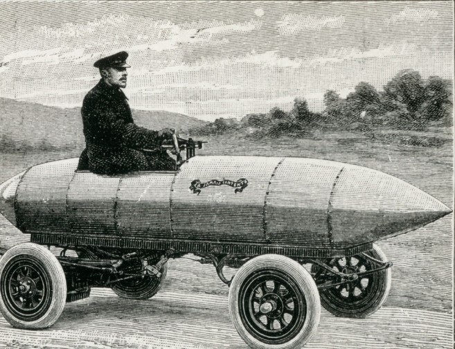 La Jamais contente est le premier véhicule automobile à avoir franchi le cap des 100 km/h. Il s'agissait d'une voiture électrique.