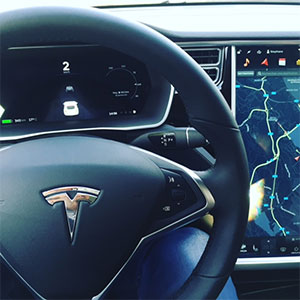 Taxi électrique Tesla Model S - L'intérieur