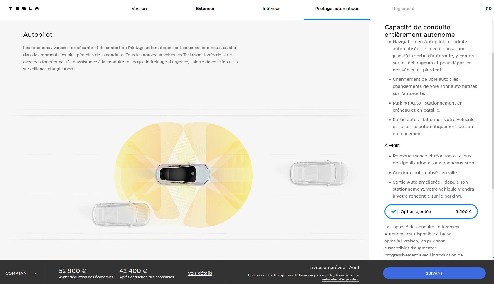 Capture site Tesla Model 3 mai 2020