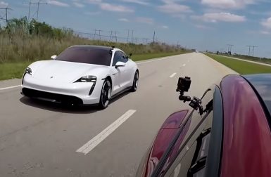 La Porsche Taycan Turbo S affronte la Tesla Model S devant le chronomètre
