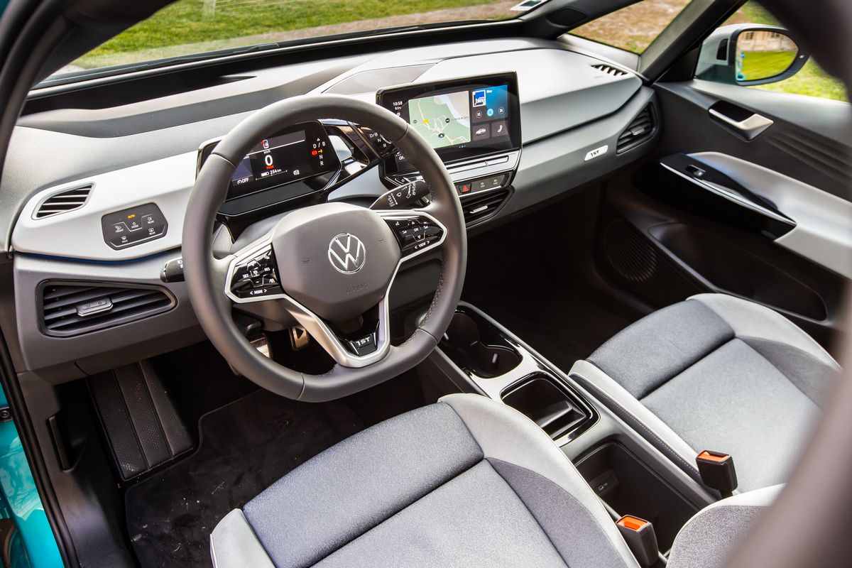 Intérieur d'une Volkswagen ID3 fin 2020