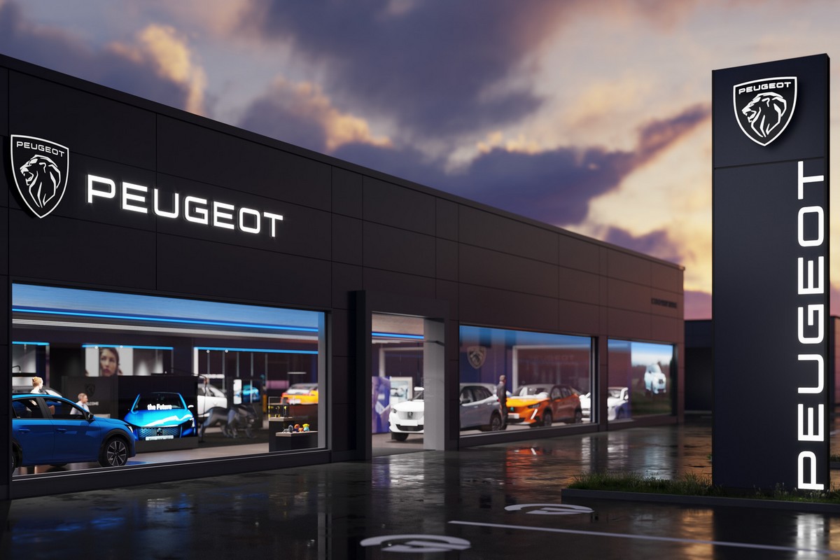La future apparence des garages Peugeot