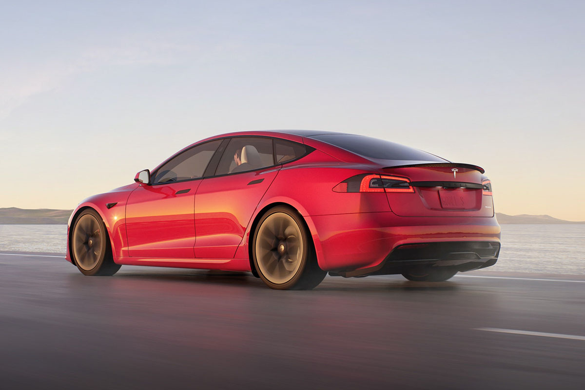 Tesla Model S 2021 - vue arrière