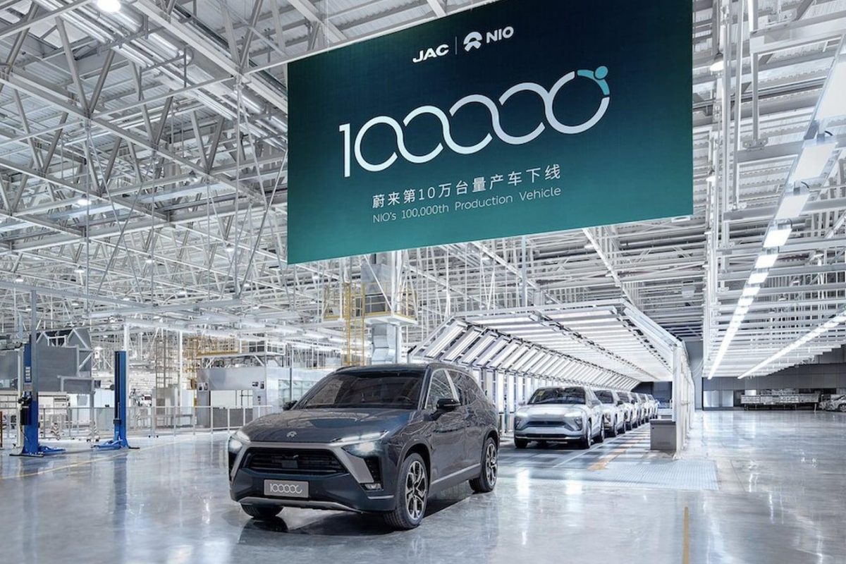 Nio 100000 voitures électriques usine avril 2021