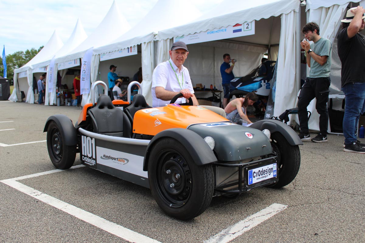 Christian van Oost and his electric roadster CvO-H01