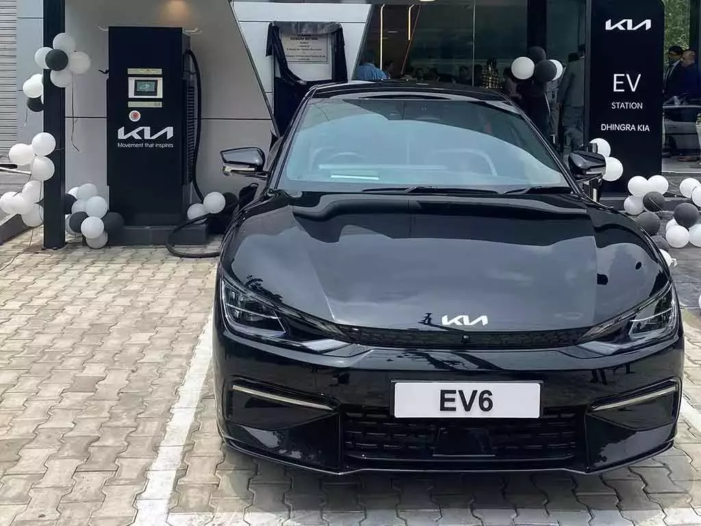 Kia EV6 charger with 150 kW in India