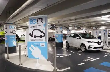 Belib inaugure ses premières bornes de recharge rapide dans les parkings souterrains de Paris